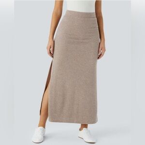 Halara Ribbed Maxi Skirt Size Small